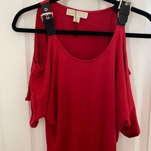 Michael kors leather straps top.